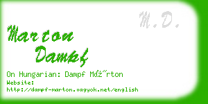 marton dampf business card